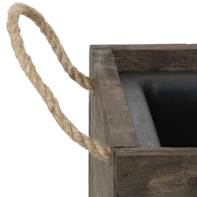 Sunnydaze Decor Sunnydaze Rectangle Decorative Indoor/Outdoor Flower And Succulent Planter Box With Handles - 20.75" W X 8.25" D X 7.75" H - Acacia Wood 4 Sunnydaze Decor Sunnydaze Rectangle Decorative Indoor/Outdoor Flower And Succulent Planter Box With Handles - 20.75" W X 8.25" D X 7.75" H - Acacia Wood - Image 2