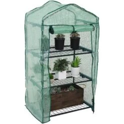 Sunnydaze Decor Sunnydaze Outdoor Portable Growing Rack 3-Tier Greenhouse With Roll-Up Door - 3 Shelves - Green 19 Sunnydaze Decor Sunnydaze Outdoor Portable Growing Rack 3-Tier Greenhouse With Roll-Up Door - 3 Shelves - Green -Furniture GUEST 0113f531 34ed 44c5 abe4 a8a0720c4a2c