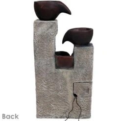 Sunnydaze Decor Sunnydaze Outdoor Polyresin Solar Powered Aged Tiered Vessels Water Fountain With Battery Backup - 29" -Furniture GUEST 0199d977 706c 4261 9d2a 5eff55c1a86c