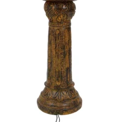 Sunnydaze Decor Sunnydaze Outdoor Solar Powered Ornate Elegance Tiered Water Fountain With Battery Backup And LED Light - 41" - Rustic Finish -Furniture GUEST 01b0006f 89ca 4d4c 8c44 e1a0ece89e4c