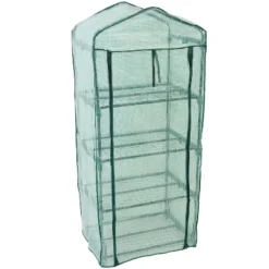 Sunnydaze Decor Sunnydaze Outdoor Portable Growing Rack 4-Tier Greenhouse With Roll-Up Door - 4 Shelves - Green -Furniture GUEST 020acdbb 0945 401f a9fc 3ffca33b7fdb