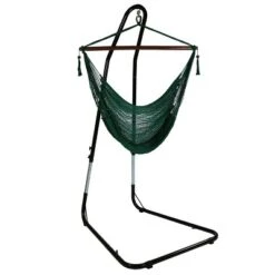 Sunnydaze Decor Sunnydaze Caribbean Style Extra Large Hanging Rope Hammock Chair Swing With Stand - 300 Lb Weight Capacity -Furniture GUEST 02523054 699e 495b 8a70 ad111a99b8ff