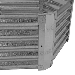 Sunnydaze Decor Sunnydaze Outdoor Lawn And Garden Galvanized Steel Hexagon Raised Vegetable Garden Or Flower Bed Planter Kit - 22" - Silver -Furniture GUEST 028e8c9c dd1f 4a3b 9505 2b06b7b7b420