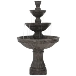 Sunnydaze Decor Sunnydaze 55"H Electric Polystone Classic Style 3-Tier Designer Outdoor Water Fountain -Furniture GUEST 02db5730 697f 4034 9167 d0fe347648d3