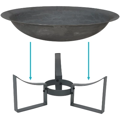 Sunnydaze Decor Sunnydaze Outdoor Camping Or Backyard Cast Iron With Heat Resistant Finish Modern Round Fire Pit Bowl With Stand - 23" - Bronze 7 Sunnydaze Decor Sunnydaze Outdoor Camping Or Backyard Cast Iron With Heat Resistant Finish Modern Round Fire Pit Bowl With Stand - 23" - Bronze - Image 5