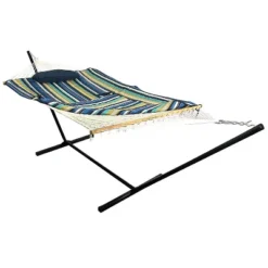 Sunnydaze Decor Sunnydaze Cotton Rope Freestanding Hammock With Spreader Bar With Portable Steel Stand And Pad And Pillow Set - 12' Stand 39 Sunnydaze Decor Sunnydaze Cotton Rope Freestanding Hammock With Spreader Bar With Portable Steel Stand And Pad And Pillow Set - 12' Stand -Furniture GUEST 042fedbe 5b36 4cc1 852c 3ad1fbf3d3b1