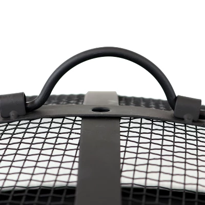 Sunnydaze Decor Sunnydaze Outdoor Camping Or Backyard Steel Round Cosmic Fire Pit With Spark Screen And Log Poker - 41.5" - Black 4 Sunnydaze Decor Sunnydaze Outdoor Camping Or Backyard Steel Round Cosmic Fire Pit With Spark Screen And Log Poker - 41.5" - Black - Image 2