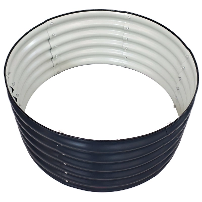 Sunnydaze Decor Sunnydaze Small, Circular Raised Garden Bed - Galvalume Steel Planter Box With Rubber Edge Trim - 17.25" H 8 Sunnydaze Decor Sunnydaze Small, Circular Raised Garden Bed - Galvalume Steel Planter Box With Rubber Edge Trim - 17.25" H - Image 6