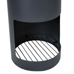 Sunnydaze Decor Sunnydaze Steel Chiminea With Built-In Log Holder - Black - 59" H -Furniture GUEST 0781c9cd 6322 4a1b 8704 58313a3785aa