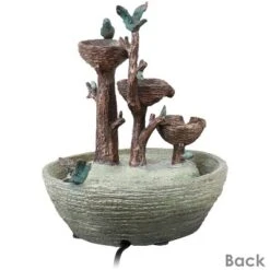 Sunnydaze Decor Sunnydaze Indoor Home Office Polyresin Perching Birds 3-Tiered Tabletop Water Fountain Feature - 12" -Furniture GUEST 07c8a527 8ea7 4e79 a55c 5b3a2b776b89
