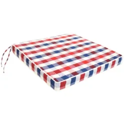 Sunnydaze Decor Sunnydaze Square Indoor/Outdoor Seat Cushions With Ties - 17" Square X 2" Thick - Americano - 2-Pack -Furniture GUEST 07d69b1c d180 4b30 a52c 93d1beac3ebc