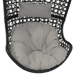 Sunnydaze Decor Sunnydaze Outdoor Resin Wicker Patio Cordelia Hanging Basket Egg Chair Swing With Cushion And Headrest - 2pc -Furniture GUEST 08c1f4aa 8399 445d bf31 dc18b011f4cc