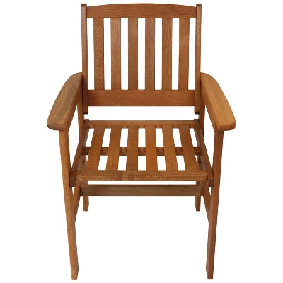 Sunnydaze Decor Sunnydaze Outdoor Meranti Wood With Teak Oil Finish Patio Table And Chairs Conversation Set - Brown - 3pc 14 Sunnydaze Decor Sunnydaze Outdoor Meranti Wood With Teak Oil Finish Patio Table And Chairs Conversation Set - Brown - 3pc - Image 12