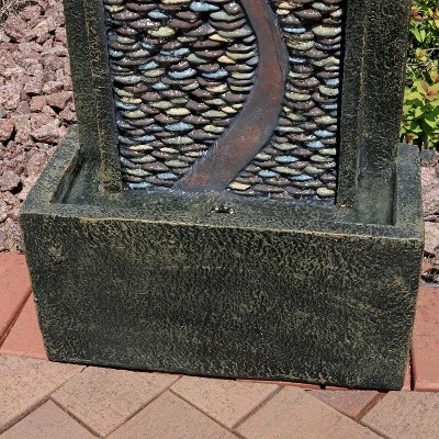 Sunnydaze Decor Sunnydaze 39"H Electric Polyresin And Fiberglass Modern Road Column Outdoor Water Fountain With LED Lights 8 Sunnydaze Decor Sunnydaze 39"H Electric Polyresin And Fiberglass Modern Road Column Outdoor Water Fountain With LED Lights - Image 6