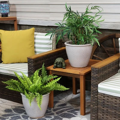 Sunnydaze Decor Sunnydaze Ocean Villa Decorative Glazed Ceramic Outdoor Planters For Greenery Or Flowers - 11.75" - Pearl - 2pc 7 Sunnydaze Decor Sunnydaze Ocean Villa Decorative Glazed Ceramic Outdoor Planters For Greenery Or Flowers - 11.75" - Pearl - 2pc - Image 5