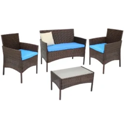 Sunnydaze Decor Sunnydaze Outdoor Dunmore Patio Conversation Furniture Set With Loveseat, Chairs, And Table - 4pc 15 Sunnydaze Decor Sunnydaze Outdoor Dunmore Patio Conversation Furniture Set With Loveseat, Chairs, And Table - 4pc -Furniture GUEST 0ab01189 460a 45e7 9875 6e7694e85cb9