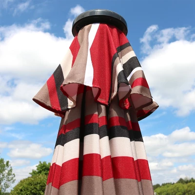 Sunnydaze Decor Sunnydaze Outdoor Solar Patio Umbrella With Polyester Canopy, LED Lights And Push Button Tilt And Crank 17 Sunnydaze Decor Sunnydaze Outdoor Solar Patio Umbrella With Polyester Canopy, LED Lights And Push Button Tilt And Crank - Image 15