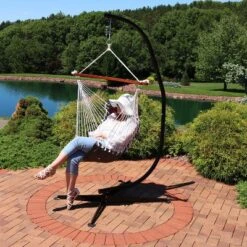 Sunnydaze Decor Sunnydaze Large Tufted Victorian Hammock Chair Swing With C-Stand - 300 Lb Weight Capacity 15 Sunnydaze Decor Sunnydaze Large Tufted Victorian Hammock Chair Swing With C-Stand - 300 Lb Weight Capacity -Furniture GUEST 0cfd4696 3e6a 46b3 9e8e b93d23325638