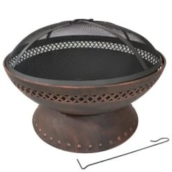 Sunnydaze Decor Sunnydaze Outdoor Camping Or Backyard Steel Chalice Fire Pit With Spark Screen And Log Poker - 25" - Copper Finish 9 Sunnydaze Decor Sunnydaze Outdoor Camping Or Backyard Steel Chalice Fire Pit With Spark Screen And Log Poker - 25" - Copper Finish -Furniture GUEST 0d7187b8 92ba 46c3 9de2 a6cbcf4659e4