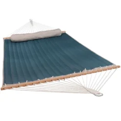 Sunnydaze Decor Sunnydaze Heavy-Duty 2-Person Quilted Designs Fabric Hammock With Spreader Bars And Detachable Pillow - 440 Lb Weight Capacity -Furniture GUEST 0e7e6256 7c8c 40ba b1f1 afda4d94e39b