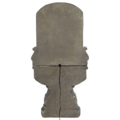 Sunnydaze Decor Sunnydaze Lovely Lily Polyresin Flat Back Pedestal Outdoor Wall Fountain For The Patio, Deck, Or Yard - 37.5" - Gray -Furniture GUEST 0fe784f5 4bb0 44c5 958e d499499d581d