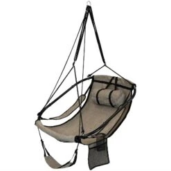 Sunnydaze Decor Sunnydaze Outdoor Olefin Hanging Hammock Chair Swing With Armrests, Side Pouch, Pillow, And Footrest - Beige -Furniture GUEST 1015be33 6dc0 4de2 9ca5 ec599c60175f
