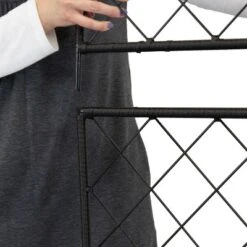 Sunnydaze Decor Sunnydaze 3-Section Wicker Planter Box With Trellis For Indoor Or Outdoor Use - Black