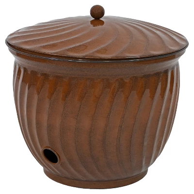 Sunnydaze Decor Sunnydaze Outdoor Decorative Metal Garden Hose Holder With Lid 10 Sunnydaze Decor Sunnydaze Outdoor Decorative Metal Garden Hose Holder With Lid - Image 8