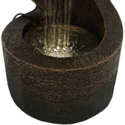 Sunnydaze Decor Sunnydaze Indoor Contemporary Decorative Polyresin Winding Showers Tabletop Water Fountain With LED Lights - 13" -Furniture GUEST 15f86ff3 52e6 4f06 8e04 ce4ab36d0b77