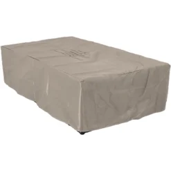 Sunnydaze Decor Sunnydaze Rustic Rectangular Propane Gas Fire Pit Table With Outdoor Weather-Resistant Durable Cover And Lava Rocks - 48" L - Faux Wood -Furniture GUEST 16d3c390 c4c7 41a8 9d73 0d328df974cb