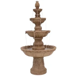 Sunnydaze Decor Sunnydaze 52"H Electric Fiberglass And Resin 4-Tier Pineapple Top Outdoor Water Fountain 24 Sunnydaze Decor Sunnydaze 52"H Electric Fiberglass And Resin 4-Tier Pineapple Top Outdoor Water Fountain -Furniture GUEST 174645e3 c0d1 440d a948 554ecf724b8f