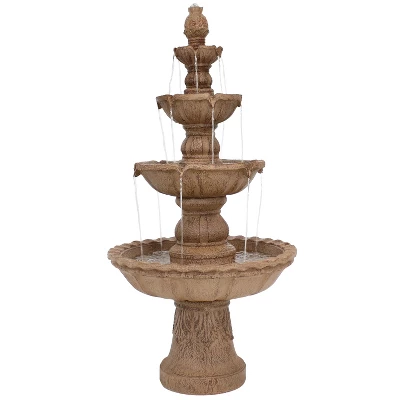 Sunnydaze Decor Sunnydaze 52"H Electric Fiberglass And Resin 4-Tier Pineapple Top Outdoor Water Fountain 13 Sunnydaze Decor Sunnydaze 52"H Electric Fiberglass And Resin 4-Tier Pineapple Top Outdoor Water Fountain - Image 11