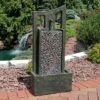 Sunnydaze Decor Sunnydaze 39"H Electric Polyresin And Fiberglass Modern Road Column Outdoor Water Fountain With LED Lights -Furniture GUEST 1779411f ec0f 4b37 bc88 f121a5b2e294