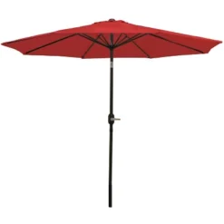 Sunnydaze Decor Sunnydaze Outdoor Aluminum Patio Table Umbrella With Polyester Canopy And Push Button Tilt And Crank - 9' -Furniture GUEST 18b32dd1 a35f 4a08 87d4 45c585cae9ee