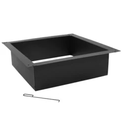 Sunnydaze Decor Sunnydaze Outdoor Heavy-Duty Steel Portable Above Ground Or In-Ground Square Fire Pit Liner Ring - Black -Furniture GUEST 18fe61ad 5318 4940 b452 9c21e5583f44