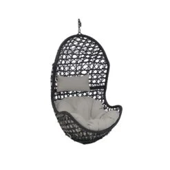 Sunnydaze Decor Sunnydaze Outdoor Resin Wicker Patio Cordelia Hanging Basket Egg Chair Swing With Cushion And Headrest - 2pc -Furniture GUEST 1a4229c1 fbf7 4ab0 b00f c059357f2ac8