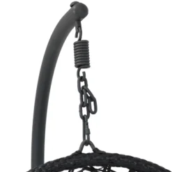 Sunnydaze Decor Sunnydaze Outdoor Resin Wicker Patio Cordelia Hanging Basket Egg Chair Swing With Cushion, Headrest, And Steel Stand Set- 3pc -Furniture GUEST 1ad530b7 bdde 4ecd 8814 e0fa5e913ac8