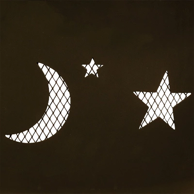 Sunnydaze Decor Sunnydaze Outdoor Camping Or Backyard Steel Round Cosmic Fire Pit With Spark Screen And Log Poker - 41.5" - Black 5 Sunnydaze Decor Sunnydaze Outdoor Camping Or Backyard Steel Round Cosmic Fire Pit With Spark Screen And Log Poker - 41.5" - Black - Image 3