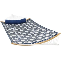 Sunnydaze Decor Sunnydaze Heavy-Duty Quilted 2-Person Hammock With Curved Bamboo Spreader Bars - 450 Lb Weight Capacity 33 Sunnydaze Decor Sunnydaze Heavy-Duty Quilted 2-Person Hammock With Curved Bamboo Spreader Bars - 450 Lb Weight Capacity -Furniture GUEST 1cab6d3d 1d6e 4272 a192 ae29e3a59b9d
