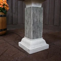 Sunnydaze Decor Sunnydaze 26"H Electric Resin 2-Tier Outdoor Square Bird Bath Water Fountain With LED Lights 13 Sunnydaze Decor Sunnydaze 26"H Electric Resin 2-Tier Outdoor Square Bird Bath Water Fountain With LED Lights -Furniture GUEST 1dd29e5f 17b7 4e27 9753 62973644122c