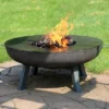 Sunnydaze Decor Sunnydaze Outdoor Camping Or Backyard Large Round Cast Iron Fire Pit With Cooking Ledge - 40" - Dark Gray -Furniture GUEST 1e5240ee 935d 4cc0 a0d5 bda24893140a