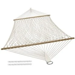 Sunnydaze Decor Sunnydaze Large Two-Person Double Wide Rope Hammock With Spreader Bars For Patio And Backyard - 450 Lb Weight Capacity -Furniture GUEST 1ee2cf04 dbbb 4b88 bd65 1a323638b1a3