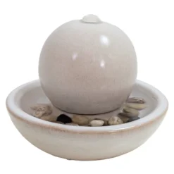 Sunnydaze Decor Sunnydaze Indoor Home Decorative Smooth Glazed Ceramic Orb Tabletop Water Fountain Feature - 7" -Furniture GUEST 1f270012 8028 4f06 aafe 237bc981da39