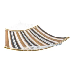 Sunnydaze Decor Sunnydaze Heavy-Duty Quilted 2-Person Hammock With Curved Bamboo Spreader Bars - 450 Lb Weight Capacity 22 Sunnydaze Decor Sunnydaze Heavy-Duty Quilted 2-Person Hammock With Curved Bamboo Spreader Bars - 450 Lb Weight Capacity -Furniture GUEST 1f2d695f 5513 49b4 9af2 ec1eea6827e5