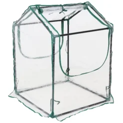 Sunnydaze Decor Sunnydaze Mini Greenhouse With 2 Zippered Side Doors - Clear -Furniture GUEST 1fc8dbd4 3d04 4686 b6bd 35a66449e2f3