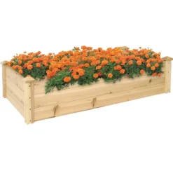 Sunnydaze Decor Sunnydaze Outdoor Rectangular Wood Raised Garden Bed For Flower, Vegetable, And Herb Gardening - 24" W X 48.25" L X 12.25" H - Brown 12 Sunnydaze Decor Sunnydaze Outdoor Rectangular Wood Raised Garden Bed For Flower, Vegetable, And Herb Gardening - 24" W X 48.25" L X 12.25" H - Brown -Furniture GUEST 22501885 3230 4d58 911c c165fe0869ad
