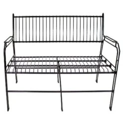 Sunnydaze Decor Sunnydaze Indoor/Outdoor Modern Furniture Steel Wire Patio Bench - Black - 30.75" H -Furniture GUEST 226bb6d4 4fbe 4349 8080 81e24f6e746e
