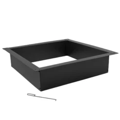 Sunnydaze Decor Sunnydaze Outdoor Heavy-Duty Steel Portable Above Ground Or In-Ground Square Fire Pit Liner Ring - Black -Furniture GUEST 22969647 edad 4f1f 91d7 816ac4de01e4