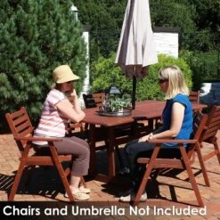 Sunnydaze Decor Sunnydaze Outdoor Meranti Wood With Teak Oil Finish Family Rectangular Patio Dining Table - 6' - Brown -Furniture GUEST 22c77125 639d 4489 ae07 8881ce3073cc