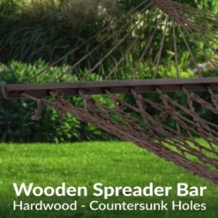 Sunnydaze Decor Sunnydaze Large Two-Person Double Wide Rope Hammock With Spreader Bars For Patio And Backyard - 450 Lb Weight Capacity -Furniture GUEST 24486b4e 77de 4eff 9203 4b7ec717e296